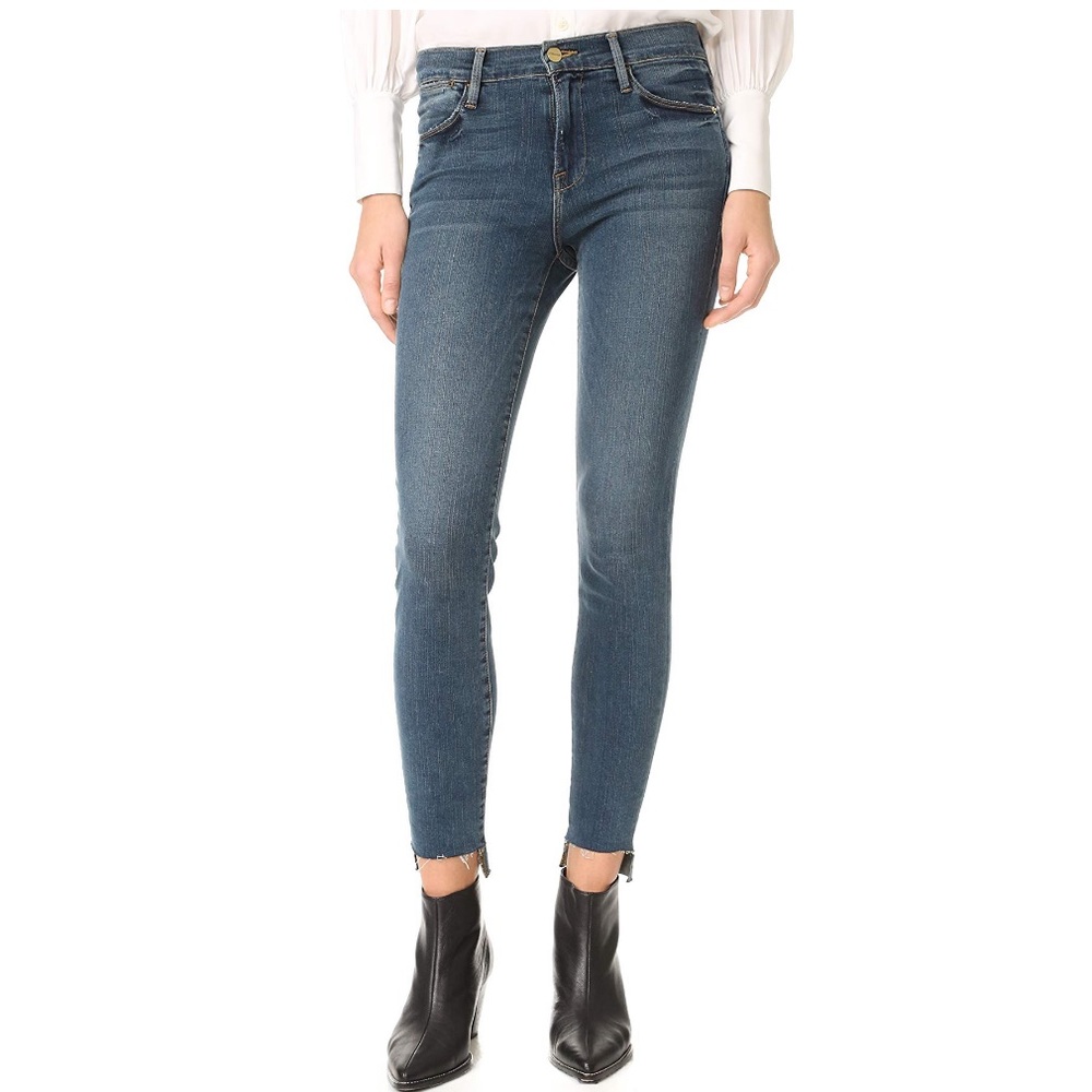 Frame size29 LeHigh Skinny Raw Stagger Jeans